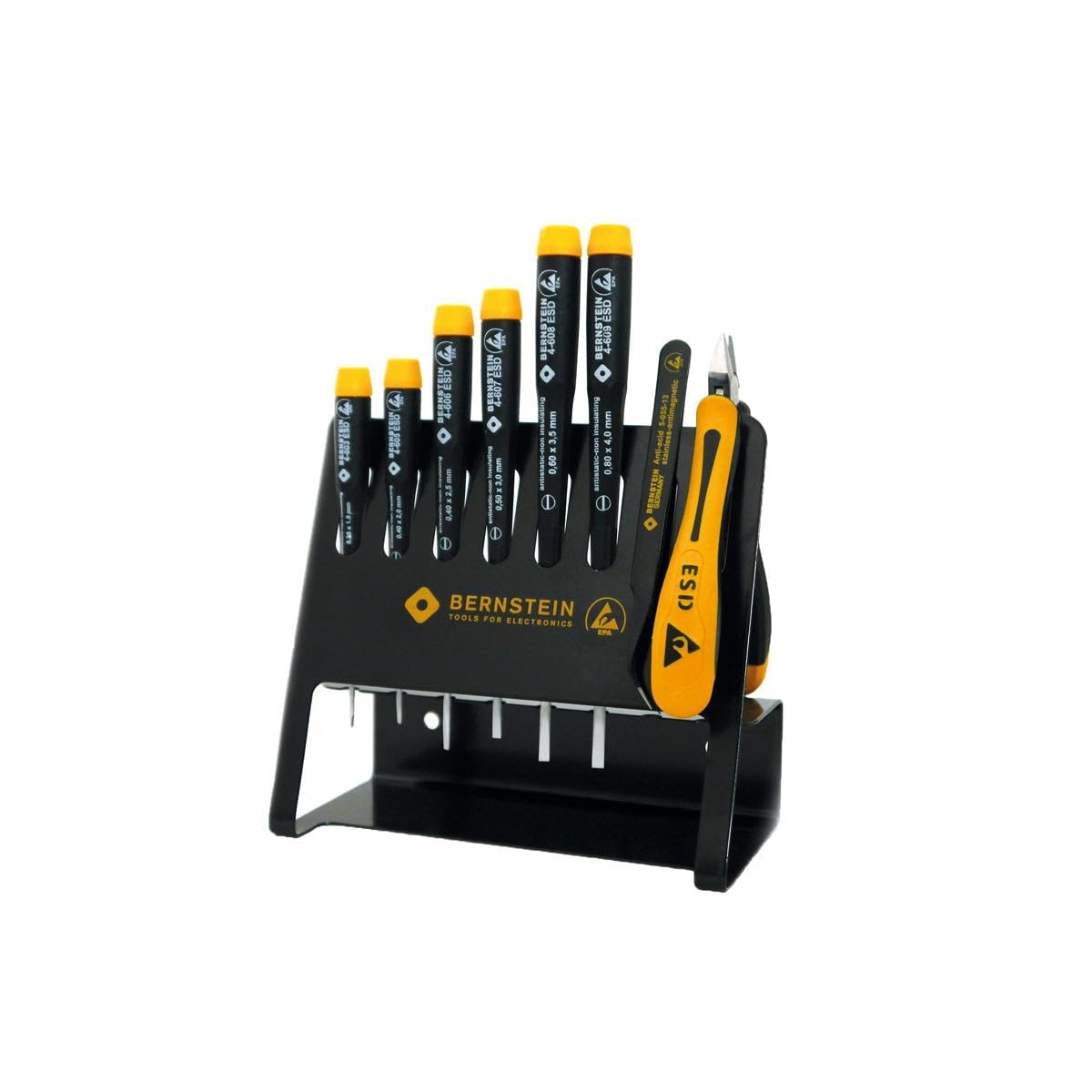 Bernstein 4610VC 8-Piece Slotted Screwdriver Set to Vario Tool Holder Conductive