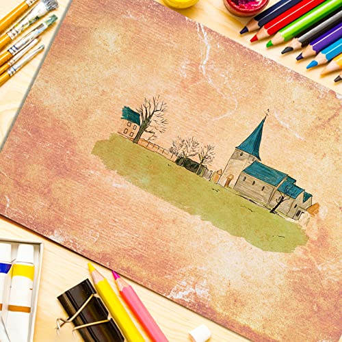 Koogel 220 Sheets Vintage Stationery Paper, Old Fashion Letter Paper 11 x 8.5 Inch Antique Looking Paper 10 Designs for Writing Calligraphy Scrapbook Wedding Invitation Printing