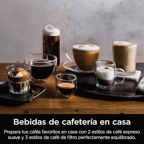 Luxe Essential Cafetera 2 en 1 para Espresso y Café de Filtro, Plata