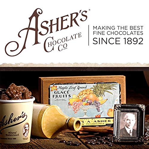 ASHER’S CHOCOLATES, CHOCOLATE COVERED PRETZELS GIFT BASKET, HOLIDAY ASSORTMENT OF CANDY, SMALL BATCHES OF KOSHER CHOCOLATE, FAMILY OWNED SINCE 1892, IMPROVED BOX DESIGN (MILK & DARK)