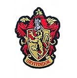Harry Potter Hogwarts House Crest Patch Set - Gryffindor, Hufflepuff, Slyterin, Ravenclaw - Iron or Sew On (Gryffindor)