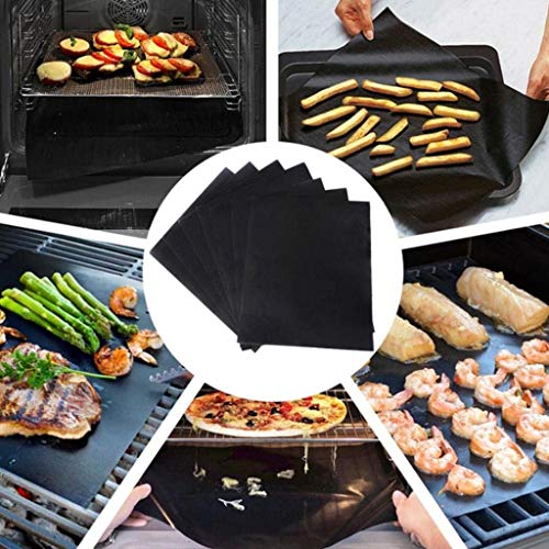 Grilling Mats for Outdoor Gas Grill - 100% Non-Stick BBQ Grill Mats, Heavy Duty, Reusable, and Easy to Clean - Works on Electric Grill Gas Charcoal BBQ,FRSHALOUIS 5 Pack 15.75 x 13 inch