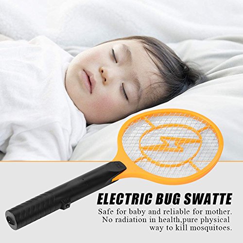 MEIREN Electric Fly Swatter, Handheld Bug Zapper Racket for Camping Indoor and Outdoor