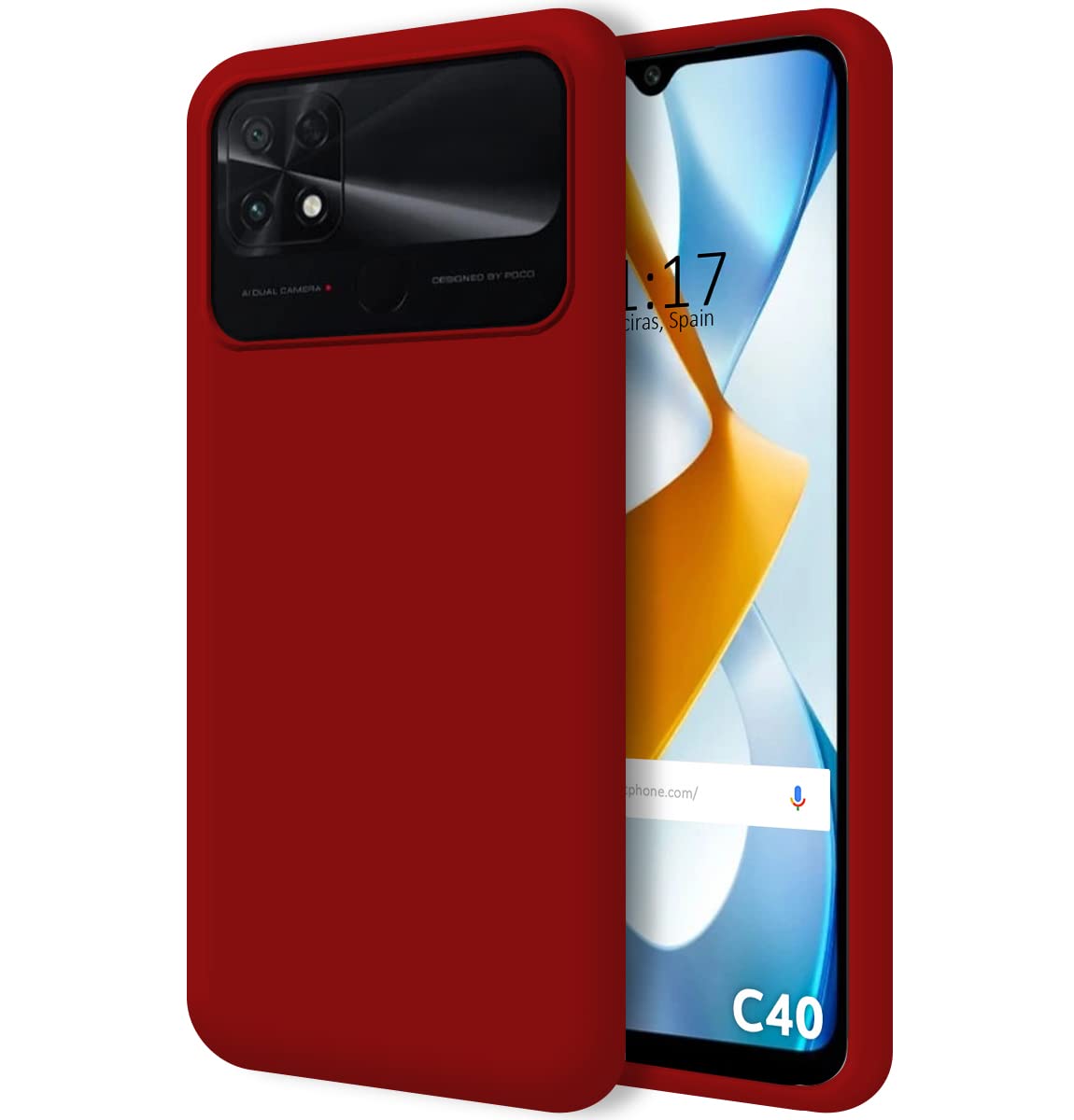 Tumundosmartphone Silicone Liquid Ultra Soft Case for Xiaomi Little C40 Red