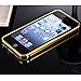 iPhone 5C Case, Silverback(TM) Luxury Metal Air Aluminum Bumper Detachable + Mirror Hard Back Case 2 in 1 Cover Ultra-Thin Frame for Apple iPhone 5C -Gold