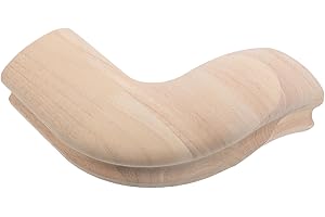 SAFIGLE Rubber Wood Stair Handrail Elbow Attachment 45x75mm Right Corner Connector for Wooden Stair Railing