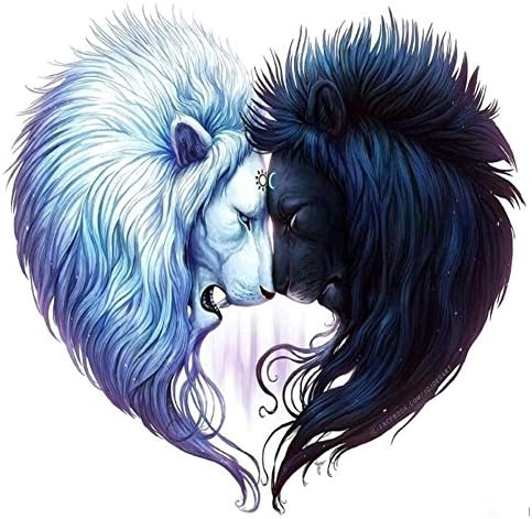 Hotab 30x30cm DIY Diamond Painting Heart Lions Mosaic Pasted Crystal Embroidery Cross Stitch Home Decor