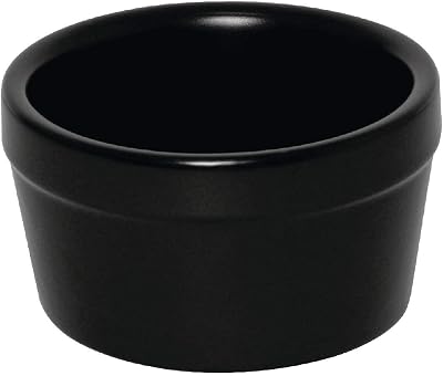 Olympia Mediterranean Black Stoneware Ramekins 77x45mm Bakeware Dishes Set of 6