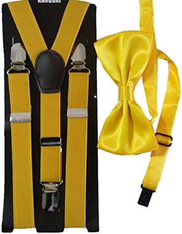 RUOYUCL Kids&amp;Baby Party Bow-Ties&amp;Suspenders 2pcs Set for Girls&amp;Boys