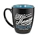 Kovot Good Morning Handsome Coffee Mug | 18-Oz Ceramic Tea Cup - Stylish Black with Cool Blue Interior