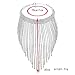Hunputa Women Long Tassel Choker Crystal Diamond Multilayer Necklace Elegant Chain Jewelry