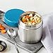 LunchBots Wide Thermal 16 oz. All Stainless Steel Bowl - Insulated Food Container Stays Hot 6 Hours or Cold for 12 Hours - Leak Proof Soup Jar for Portable Convenience - Aqua