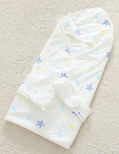 Extra Soft Bamboo Hooded Baby Towel Organic Bamboo Baby Towel Hypoallergenic Absorbent in 35.4 x35.4 inch (90x90cm) for Newborn Infant and Toddler (blue)