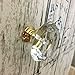 uxcell Drawer Knob Pull Handle 40mm Crystal Glass Diamond Shape Cabinet Door Drawer Knobs with Screws for Home Office Cupboard Wardrobe DIY (10pcs, Gold Base)