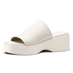 mysoft Women's Wedge Platform Sandals Open Toe Slip