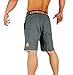 BROKIG Mens Bodybuilding Gym Workout Running Cotton Shorts Cut Off Edge (Large, Gray)