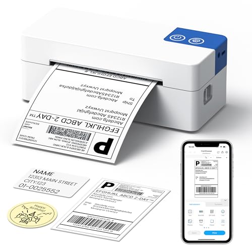 ETIKEZ Bluetooth Etikettendrucker DHL, 4x6 Versandetiketten Drucker PL50E