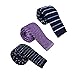 b.m.c BMC Mens Crochet Knitted Square Flat End Fashion Neck Ties 3pc Collection - Set 2, Dapper Pratt