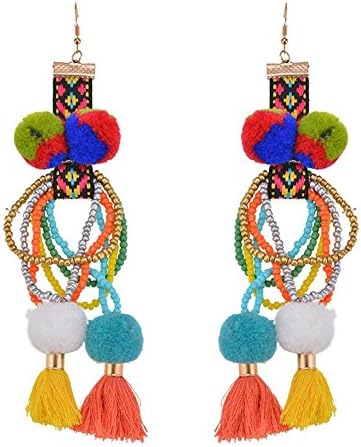 Trendyest Vintage Women Tassels Alloy Pendant Drop Earrings