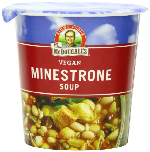 Dr. McDougall's Right Foods Vegan Minestrone & Pasta Soup, 2.3-Ounce Cups (Pack of 6)