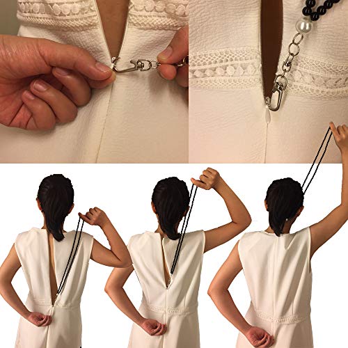 Zipper Puller for Dress and Boots Jewelry Design Zipper Helper Zip Up and Down with Easy Zip Hook Aid Puller Pull by Yourself - Thumbnail 3
