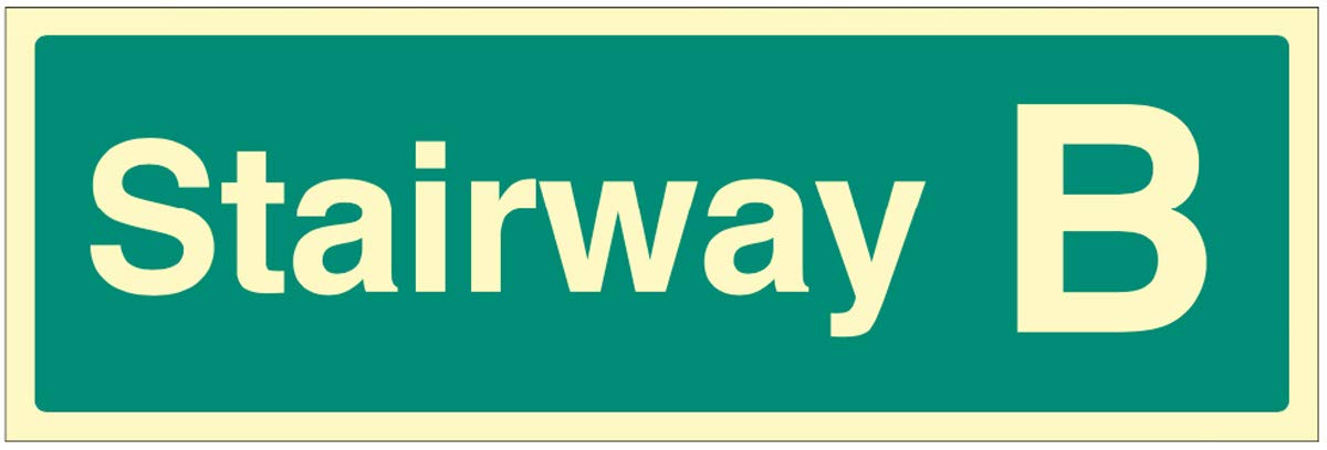 Stairway B Photoluminescent Rigid Sign