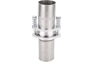 Flange Pipe Exhaust,Universal 2.5in Steel Quick Fix Exhaust Spring Bolt Flange Repair Pipe Kit
