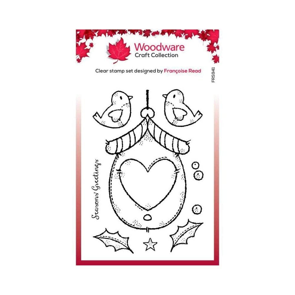 Woodware Collection - Christmas Birdhouse - Clear Stamp Set, FRS941, Transparent, 6 x 4 inches