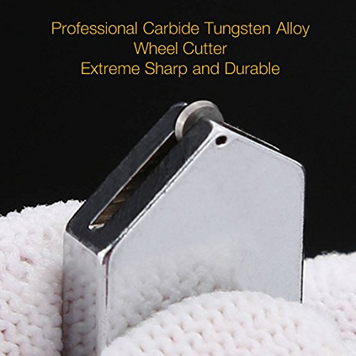 Professional Carbide Tungsten Alloy Handle Glass Cutter Tool with Range 2-19mm Self-Oiling for Thick Glass Bottle Mosaic and Tiles Stained Glass - Pencil Shape & Design - Thumbnail 2