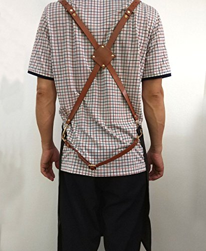 High Quality Cowboy Apron Bib Leather Straps Garden Shop Salon