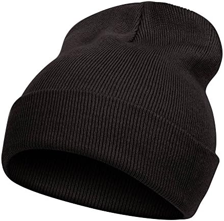 TOP HEADWEAR Winter Beanie Hat with Visor Brim Warm Knit Cuffless