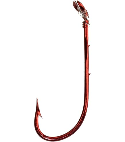 Tru-Turn Snelled Baitholder Hook (Bleeding Red, 6) : Sports & Outdoors