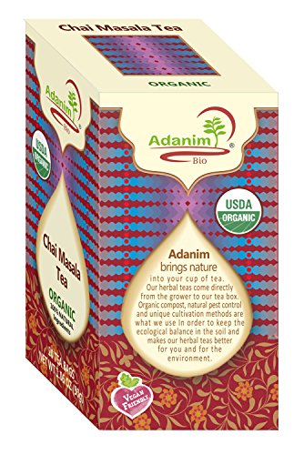 image for Adanim Tea Adanim Chai Masala Tea Bags - Organic Bombay Chai Herbal Te