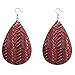 UMTNOR Teardrop Leather Earrings Drop Dangle Earings Lightweight Leather Earring for Women Girls