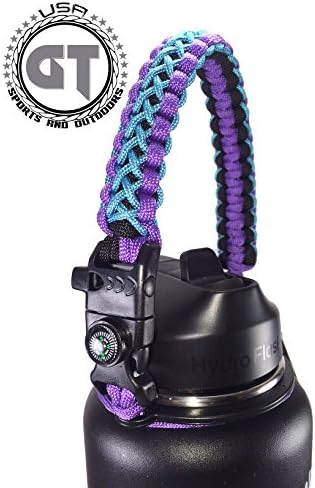 GALAXTEK Paracord Handle Compatible with Hydro Flask, Iron Flask, Simple Modern Summit, Secure Holder, for 12oz - 64oz Accessories