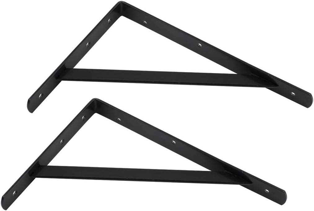 Basics Shelf Bracket - 20" x 13", Black, 10-Pack: Home Improvement