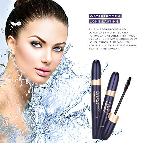 2-in-1 4D Silk Fiber Lash Mascara & Fiber Set, Advanced Waterproof Smudge-Proof Formula, Bolder Fuller Thicker Eyelashes, Long-Lasting Clump-free Hypoallergenic [Black] - Thumbnail 5