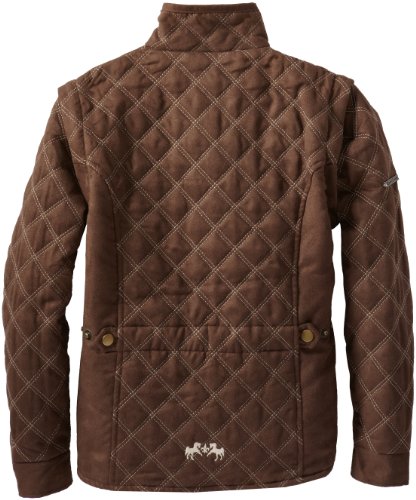 Equine Couture Girl's Natasha Duet Jacket, Chocolate/Light Tan, Medium - Thumbnail 2