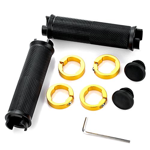 PGMJ Aluminum Alloy 31.8 Stem 45mm Bike Stem Mountain Bike Stem Short BMX Parts Road Bike, Bicycle, BMX, MTB, Fixie Gear, Cycling Short Handlebar Stem and 1 Pair Bike Handle Bar Grips (Gold) - Thumbnail 3