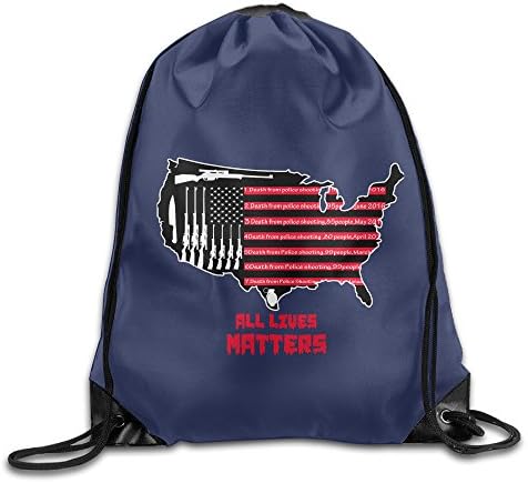 All Live Matters Stop The Hate Police Shooting Drawstring Backpack GYM Bag