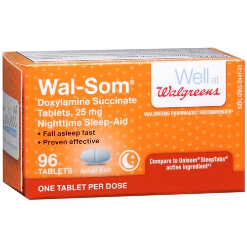 Walgreens Wal Som Nighttime Sleep Aid Tablets 96 Ea Buy Online