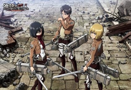 Amazon.com: Ensky Attack on Titan – Encuesta Cuerpo Mikasa, Eren & Armin  Jigsaw Puzzle (300 piezas): Toys & Games