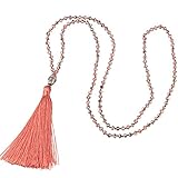 KELITCH Charm Tassel Necklace 925 Silver Buddha