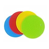 Daixers 4pcs Extra Thick Silicone Trivet Mat, Hot Pads Non-slip Silicone Insulation Mat For Home Use