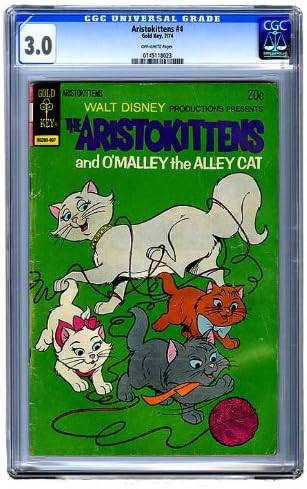 Walt Disney Productions Presents The Aristokittens and O'Malley the Alley Cat - CGC 3.0 (Issue #4 July 1974)