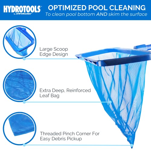 SWIMLINE HYDROTOOLS 8040 Leaf Net For Inground Above Ground Pool Pond Extra Large Skimmer Net