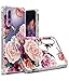 Huawei P20 Pro Case,LUOLNH Slim Shockproof Clear Floral Pattern Soft Flexible TPU Back Cover for Huawei P20 Pro(Purple)