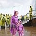 Dryzle Rain Ponchos for Kids and Adults - 12 Raincoat Poncho for Children, Women and Men with Drawstring Hood, Lightweight Disposable Emergency Rain Gear