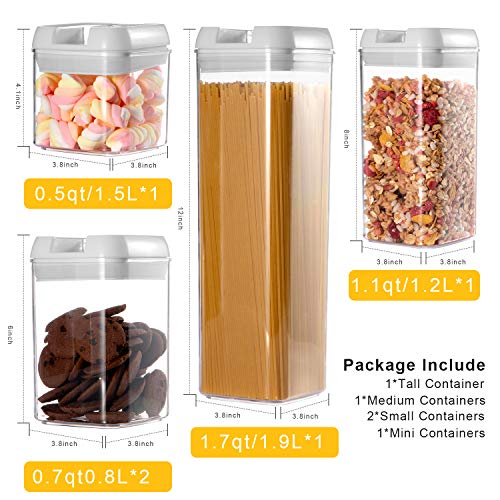 Airtight Food Storage Containers Set, Faite's 5 Pieces BPA Free Kitchen