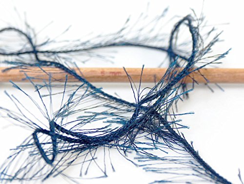 Large 100 gram Skein Navy Blue Eyelash Yarn Fun Fur 164 Yards